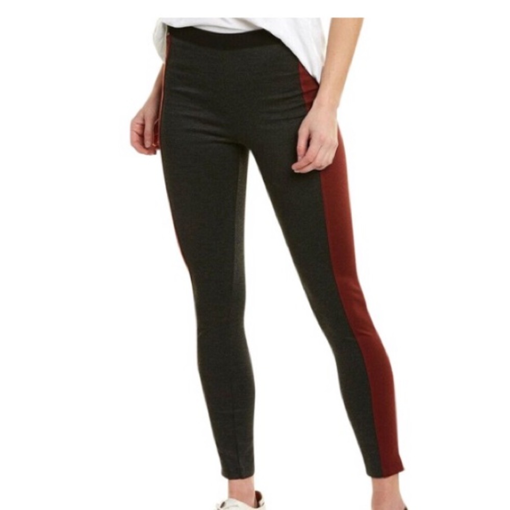 NWT BCBG MAXAZRIA Burgundy Combo Knit Leggings M-L
